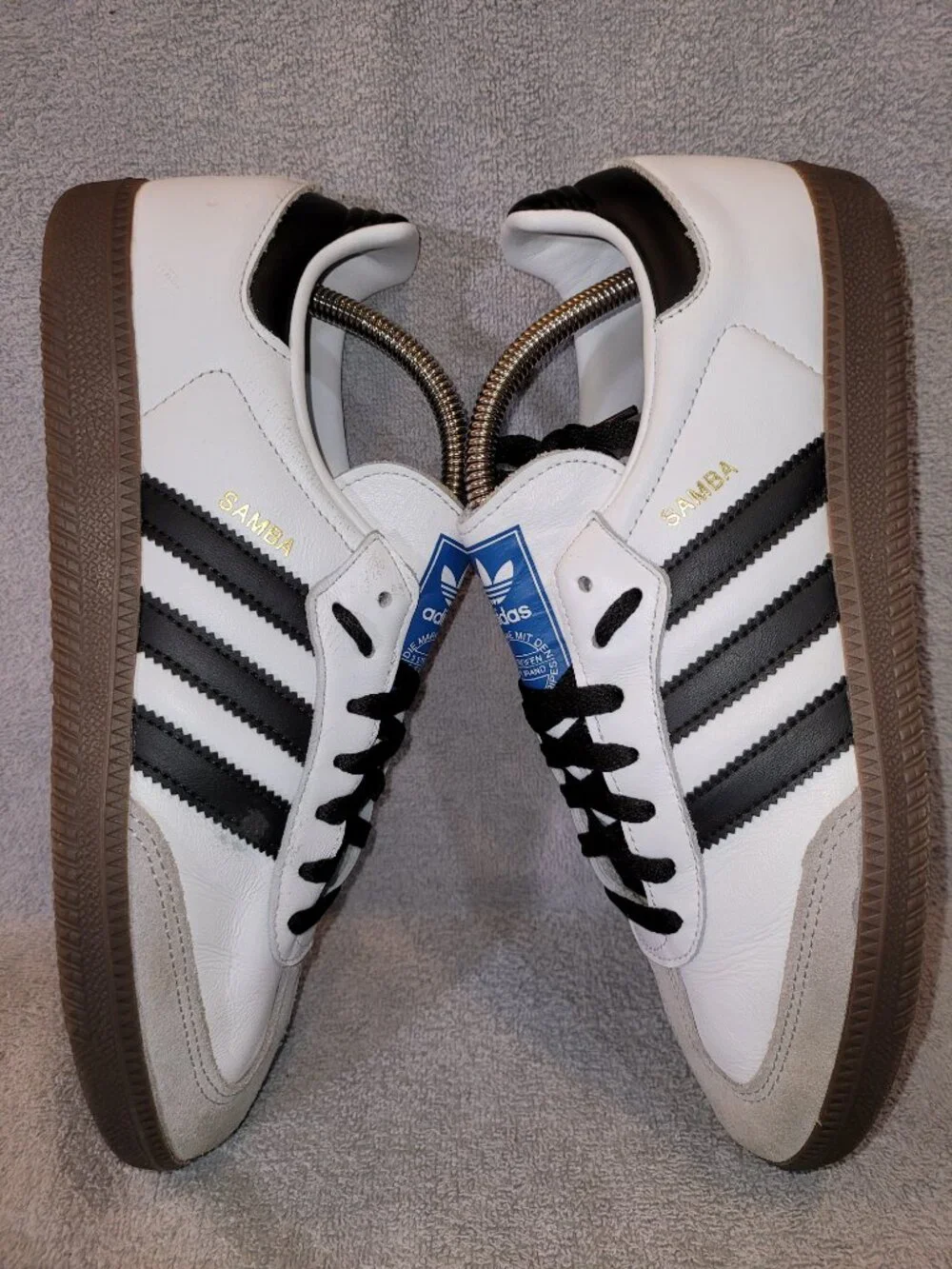 Adidas Samba OG Women's Size 9.5 White Black Brown Gum Sneakers IG9030 (#1019)